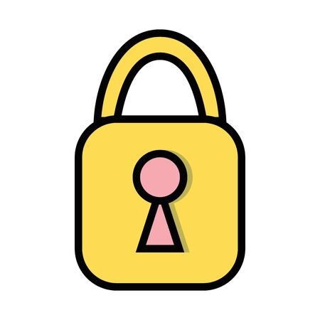 padlock element to security and protection sign vector illustrationのイラスト素材