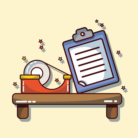 office elements to company information strategyのイラスト素材