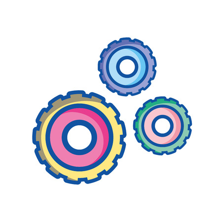 gear engine industry technical equipmentのイラスト素材