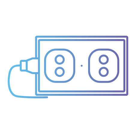 line electric plug power technology connect vector illustrationのイラスト素材