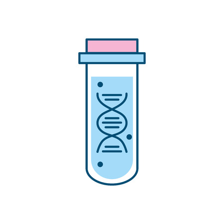 dna analysis tube science diagnostic vector illustrationのイラスト素材
