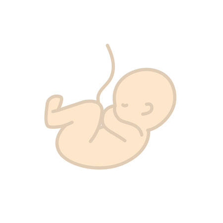 nice baby with umbilical cord vector illustrationのイラスト素材