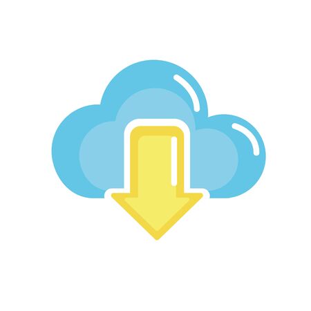 cloud data digital technology server vector illustrationのイラスト素材