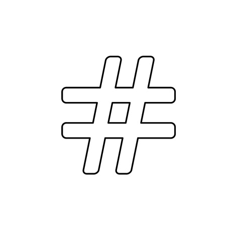 line numeral symbol design type iconのイラスト素材