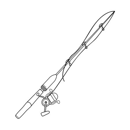 line spincast reel object to fishing recreation vector illustrationのイラスト素材