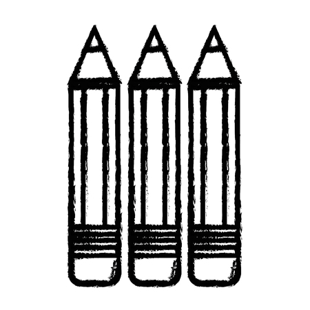figure pencils school tool object design vector illustrationのイラスト素材