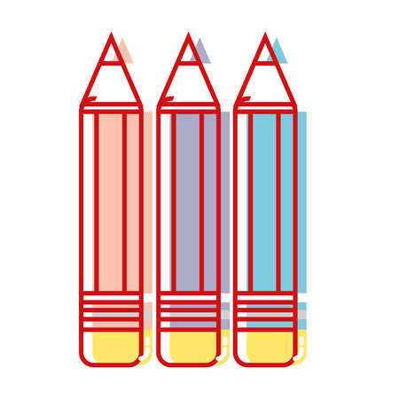 pencils colors school tool object designのイラスト素材
