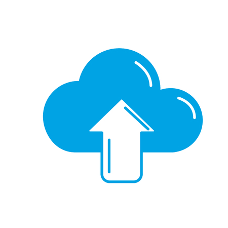 silhouette cloud data digital technology serverのイラスト素材