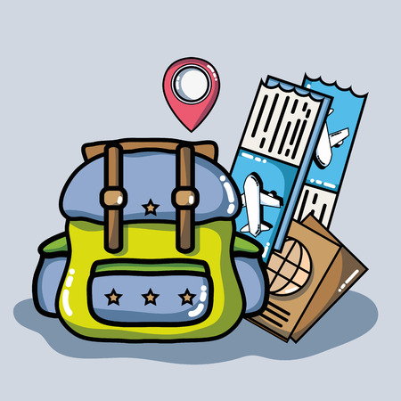 adventure destination travel to vacation tourismのイラスト素材
