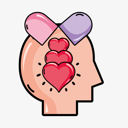 psychology analysis therapy inspiration design vector illustrationのイラスト素材