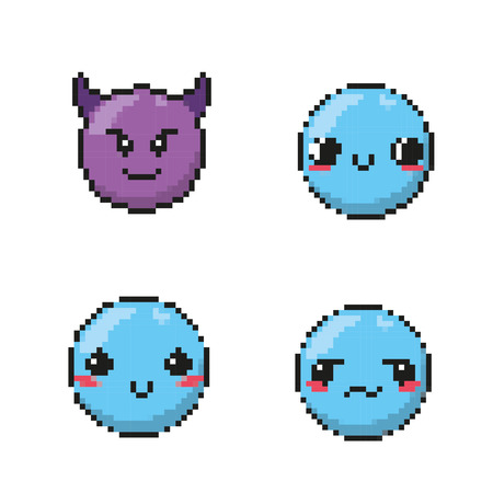 set emoji emotion design iconのイラスト素材