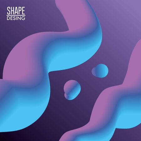 abstract shape decoration backgroun designのイラスト素材