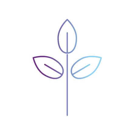 line natural plant with leaves design to ecology careのイラスト素材