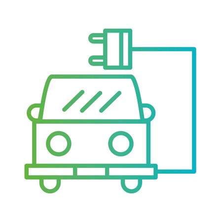 line trunk vehicle with cable powerのイラスト素材