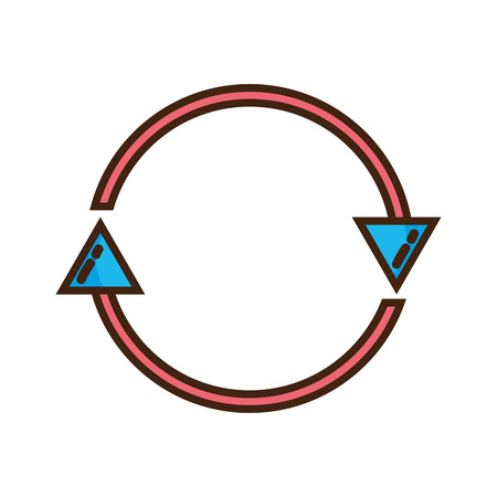 color arrows in circle symbol of loading progressのイラスト素材