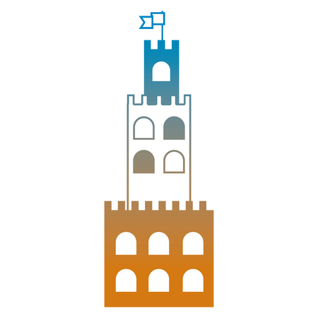 line summer sandcastle design in the beachのイラスト素材