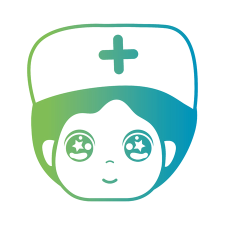 line man nurse head with hairstyle designのイラスト素材