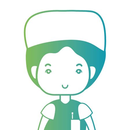 line man doctor with uniform and hairstyle designのイラスト素材