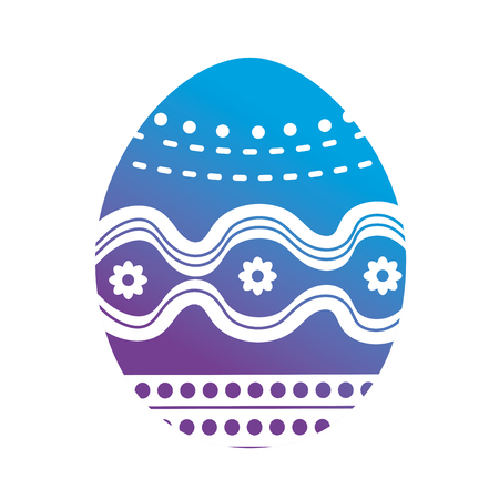line easter eggs to traditional celebration vector illustrationのイラスト素材