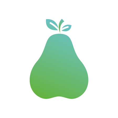 contour delicious pear organic fruit vector illustrationのイラスト素材