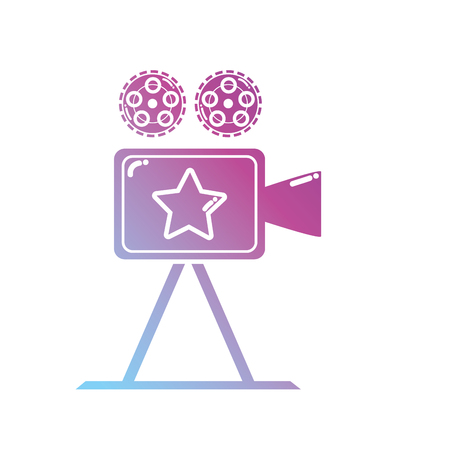 contour videocamera to short film vector illustrationのイラスト素材