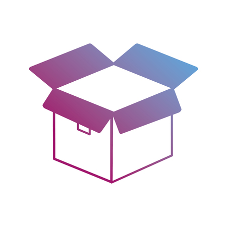 contour box package product open design vector illustrationのイラスト素材