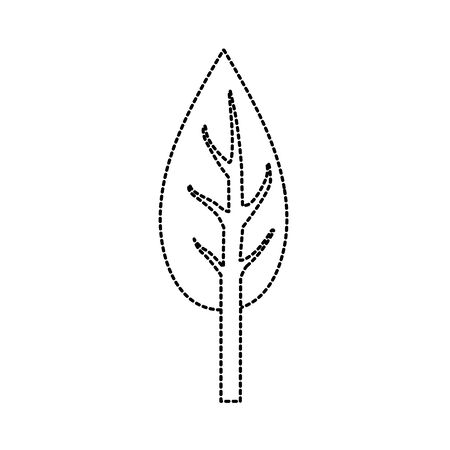 dotted shape natual and ecological tree with branches plant vector illustrationのイラスト素材