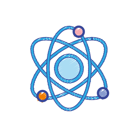 physics orbit atom to chemistry education vector illustrationのイラスト素材
