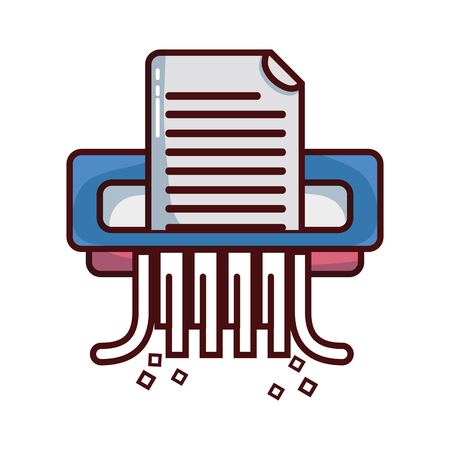 office paper shredder machine design vector illustrationのイラスト素材