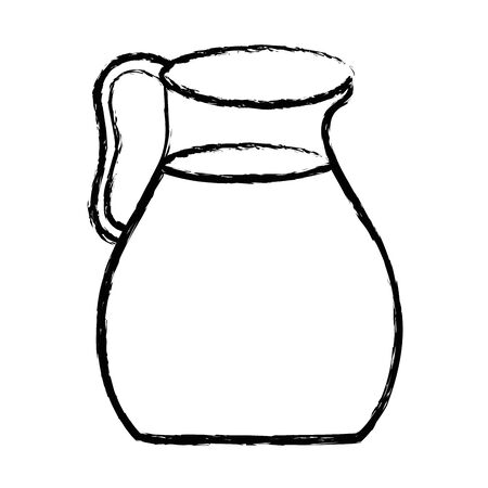 figure delicious juice jar nutrition beverage vector illustrationのイラスト素材