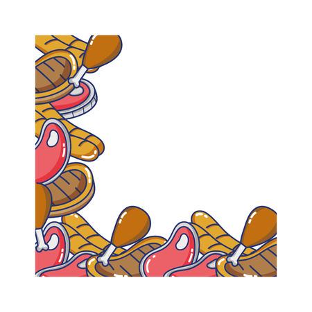 delicious menu food nutrition background vector illustrationのイラスト素材