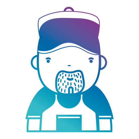 silhouette man plumber job to service repair vector illustrationのイラスト素材