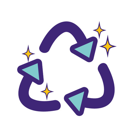 recycle symbol to ecology planet careのイラスト素材
