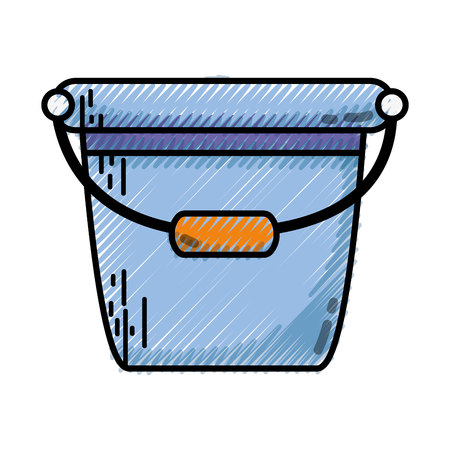 grated pail plastic object to clean house vector illustrationのイラスト素材