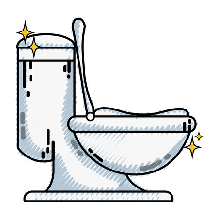 grated ceramic toilet hygiene domestic vector illustration designのイラスト素材