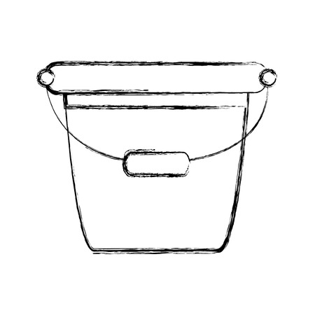 figure pail plastic object to clean house vector illustrationのイラスト素材