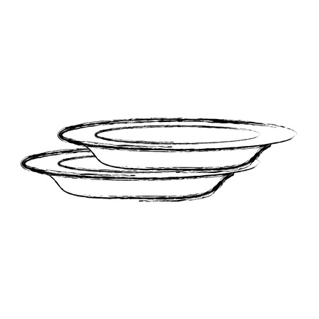 figure porcelain dishes utensil cleaner design vector illustrationのイラスト素材