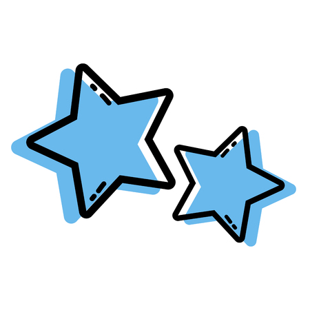color stars shining in the sky decoration design vector illustrationのイラスト素材