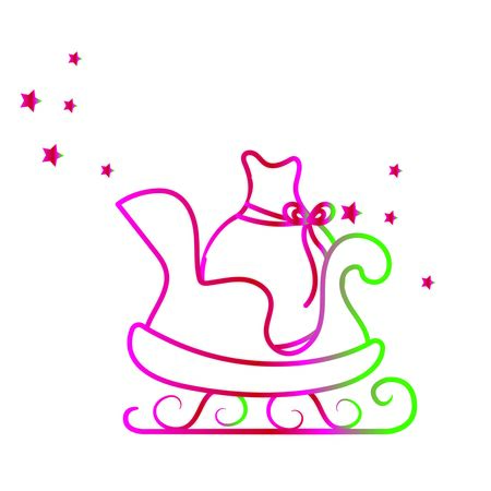 Sled icon of Merry christmas and season theme Isolated design Vector illustrationのイラスト素材