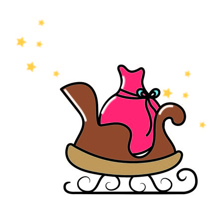 Sled icon of Merry christmas and season theme Isolated design Vector illustrationのイラスト素材