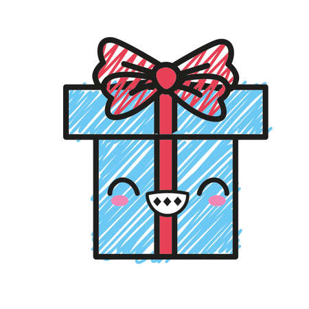 Christmas gift cartoon icon.のイラスト素材