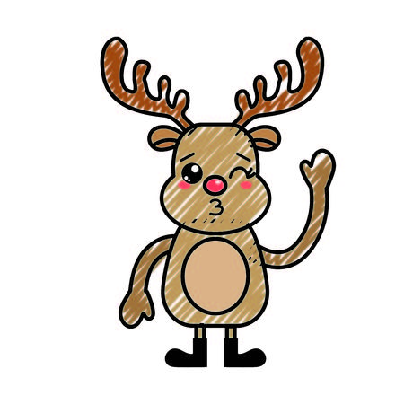 Reindeer icon.のイラスト素材