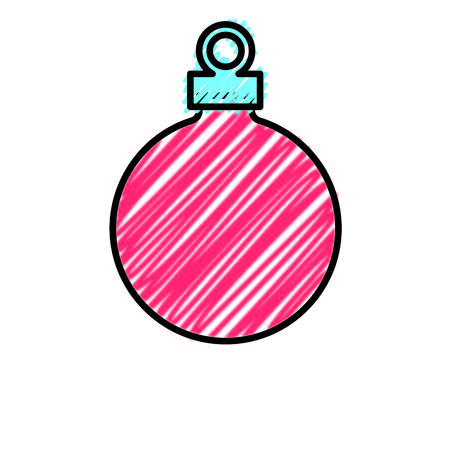 Isolated Christmas ball decor vectorのイラスト素材