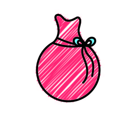 Isolated Santa's bag vectorのイラスト素材
