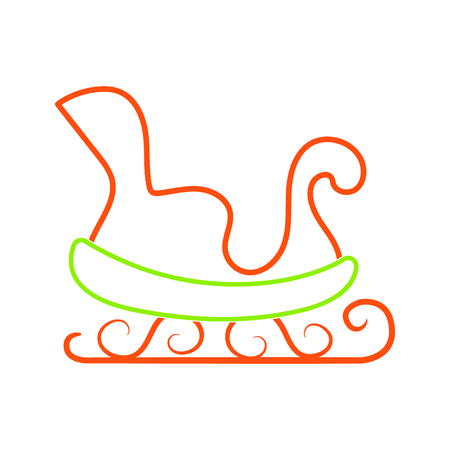 Sled icon of Merry christmas and season theme Isolated design Vector illustrationのイラスト素材