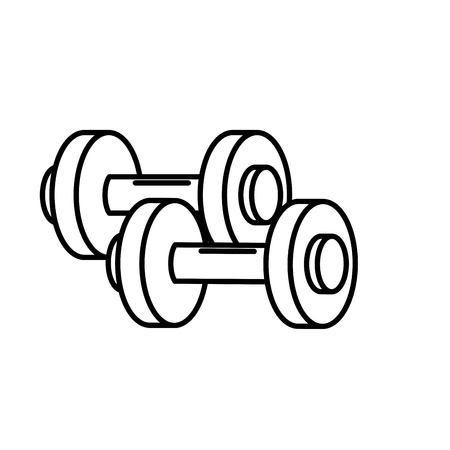 Metal weight of heavy object and equipment theme Isolated design Vector illustrationのイラスト素材