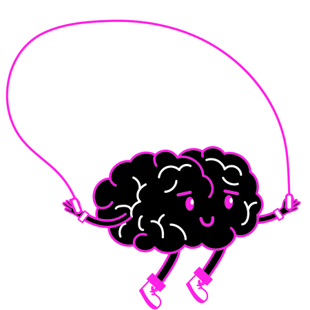 Brain cartoon designのイラスト素材