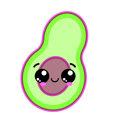 Isolated avocado designのイラスト素材
