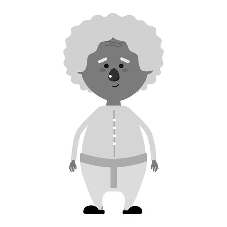 Grandmother cartoon of old person and grandparents theme Isolated design Vector illustrationのイラスト素材