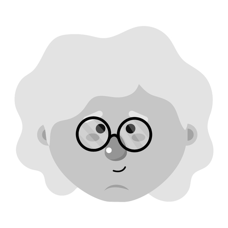 Grandmother cartoon of old person and grandparents theme Isolated design Vector illustrationのイラスト素材